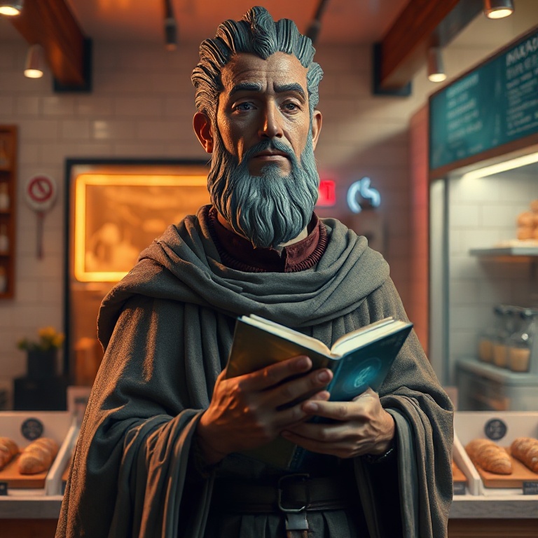 I Bought Bread Before the Prophecies Loaded · Day 6 · Neon bakery breakfast