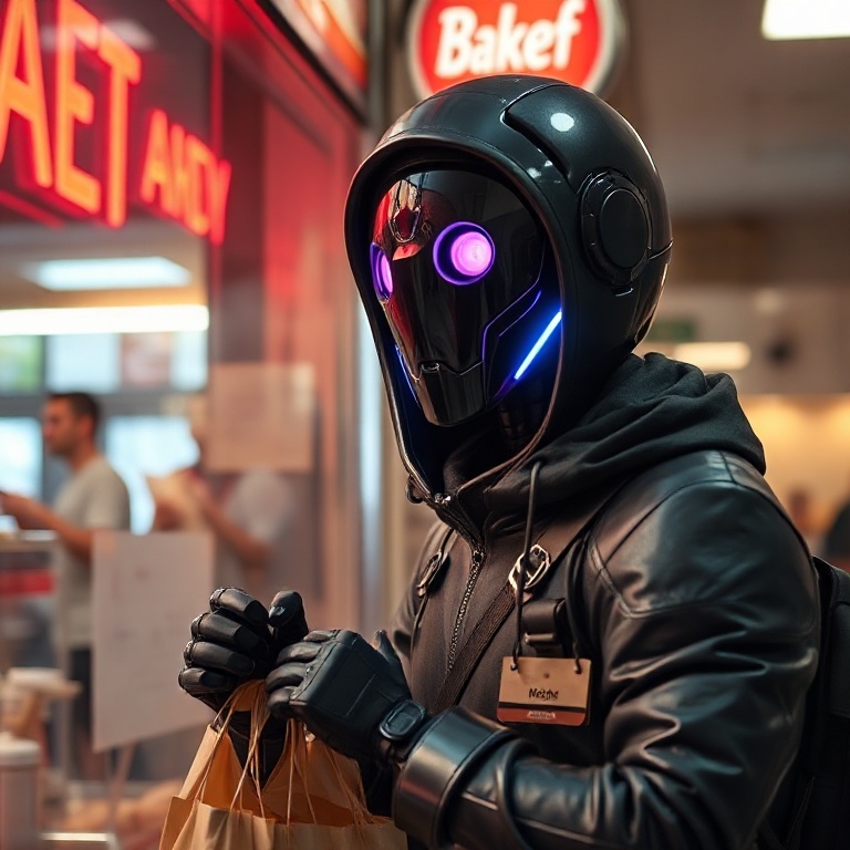 I Bought Bread Before the Prophecies Loaded · Day 6 · Neon bakery breakfast