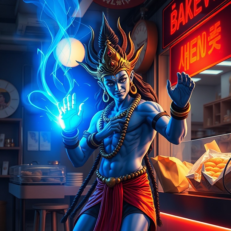 I Bought Bread Before the Prophecies Loaded · Day 7 · Neon bakery breakfast