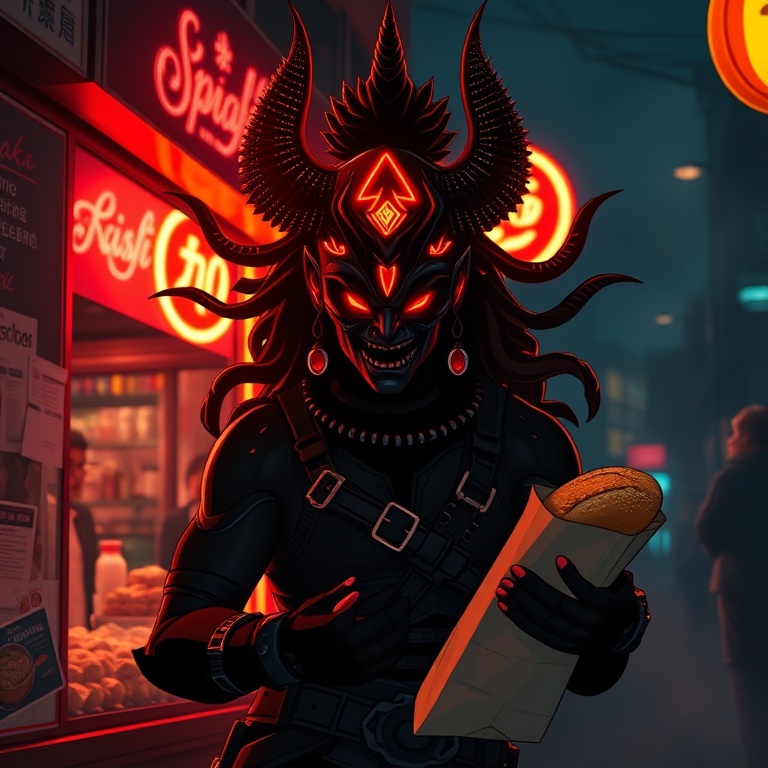 I Bought Bread Before the Prophecies Loaded · Day 8 · Neon bakery breakfast