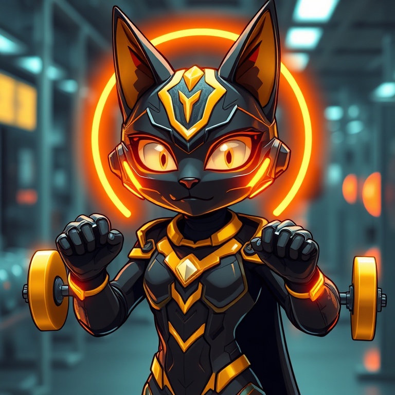 I Turned Myth Into Reps Today · Day 10 · Neon gym loop