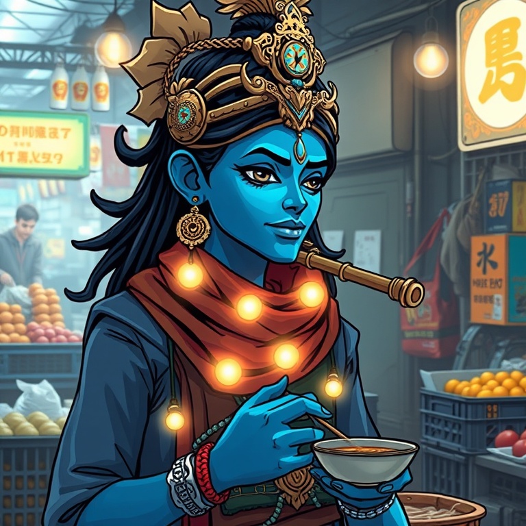 Krishna · fruit crate table