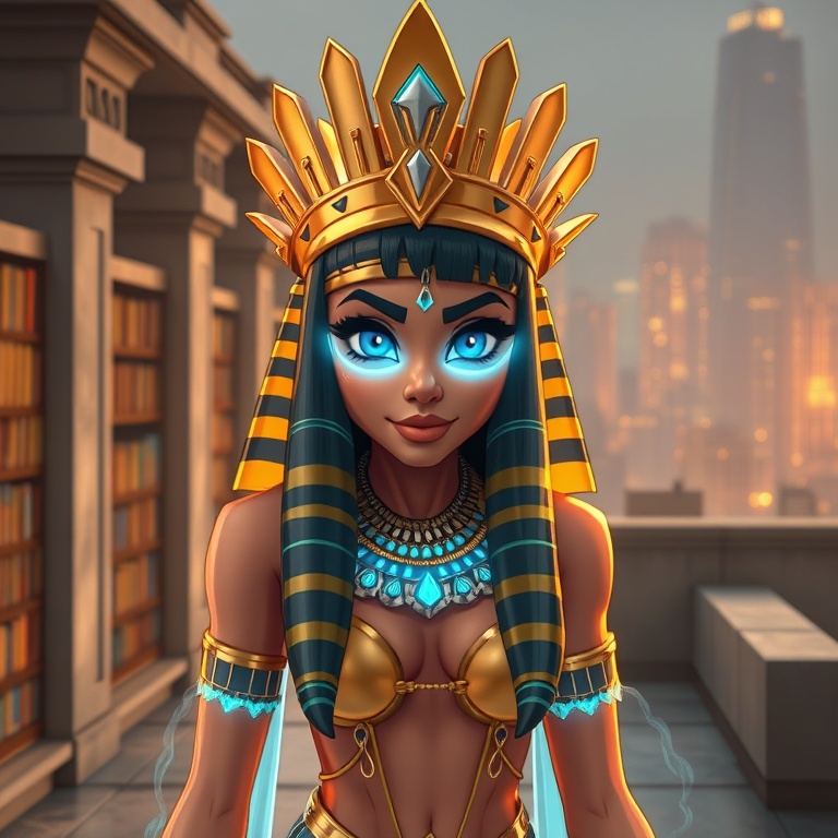 Cleopatra · boxing bag in