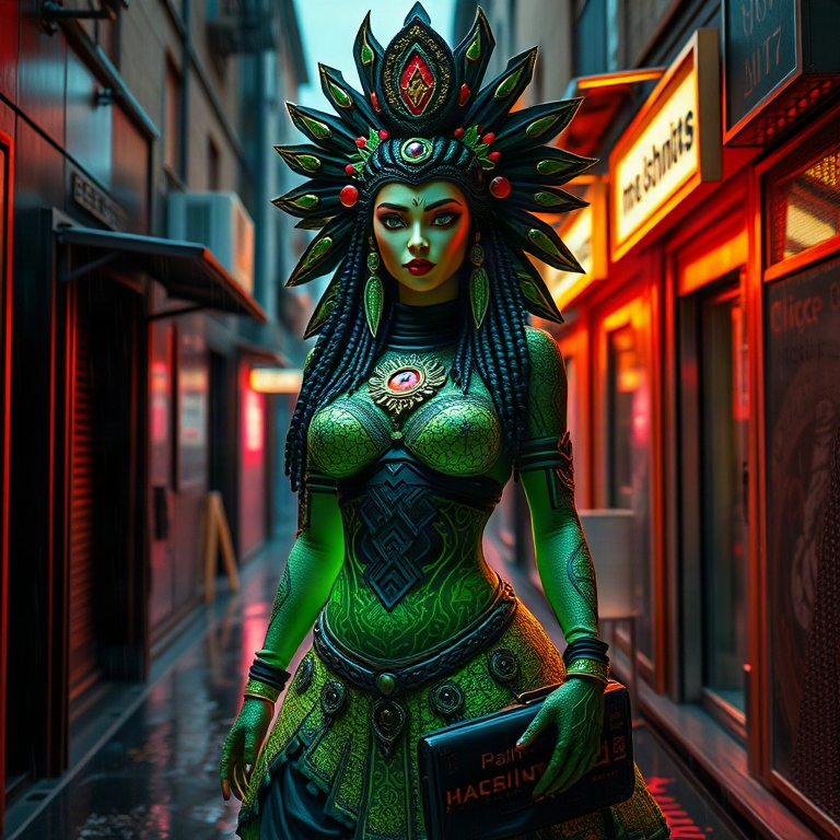 Coatlicue · rainy alley on