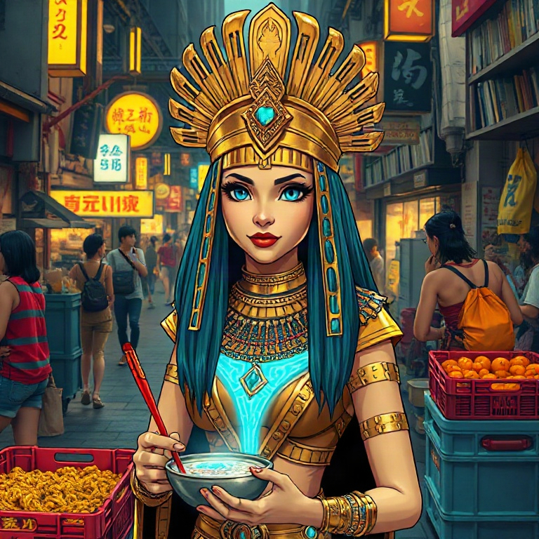 Cleopatra · market stool under